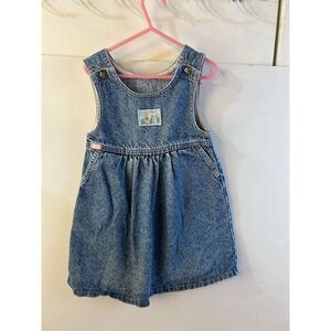 Lee girls size 5‎ denim dress Vintage USA Bunny Union Tag Rare #34783